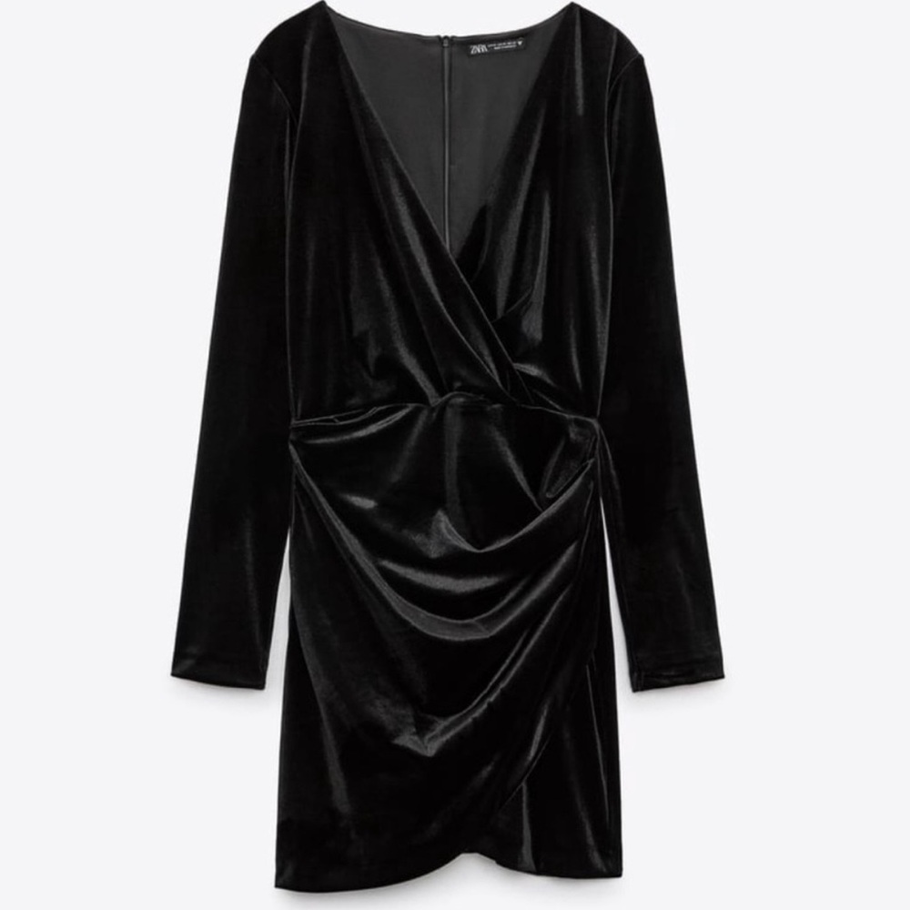 Zara Velvet Wrap Dress